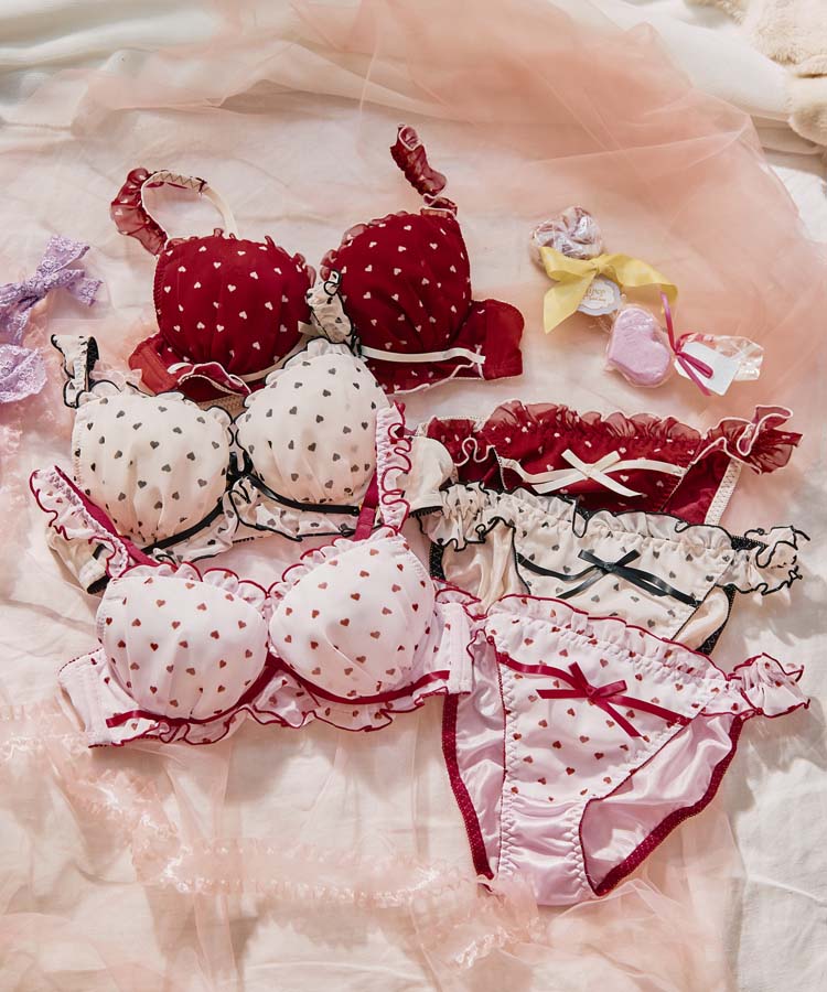 northerly】 フェミニンプティハートブラジャー＆ショーツセット ｜San